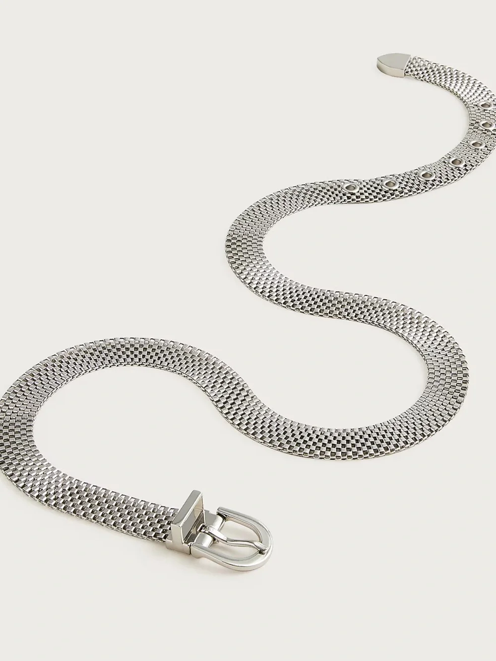 J. Crew, NWT — Watchband Chain Belt in silver - Picture 2 of 8